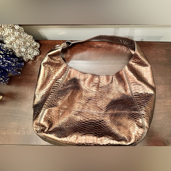 Michael Kors Bronze Snakeskin Handbag - Picture 4 of 6